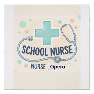 Personalisiertes Vintage-Schulkrankenschwester-Sch Poster