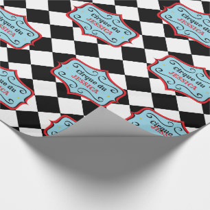 Personalisiertes Vintage-Zirkus-Geschenkpapier Geschenkpapier