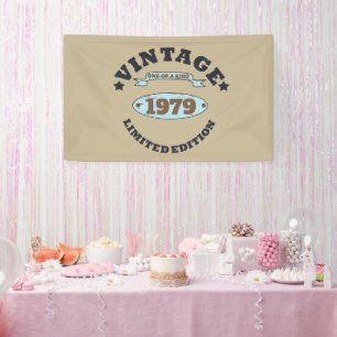 Personalisiertes Vintages 45. Geburtstagsgeschenk Banner