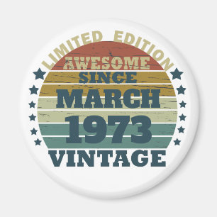 Personalisiertes Vintages 50. Geburtstagsgeschenk Magnet