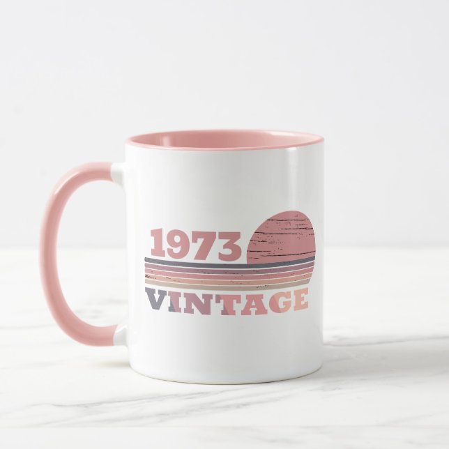 Personalisiertes Vintages 50. Geburtstagsgeschenk Tasse (Links)