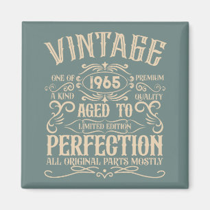 Personalisiertes Vintages 60. Geburtstag Whiskey T Magnet