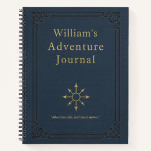 Personalisiertes Vintages Adventure Journal Notizbuch