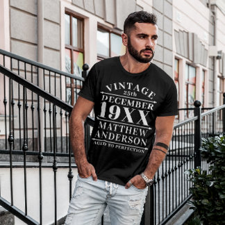 Personalisiertes Vintages Alter bis Perfection T - T-Shirt