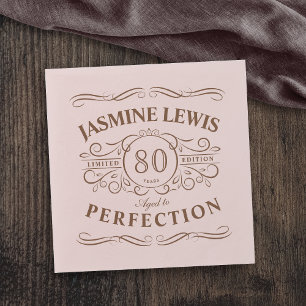 Personalisiertes Vintages Alter bis Perfektion Geb Serviette
