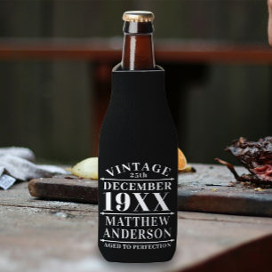 Personalisiertes Vintages Alter bis zur Perfektion Flaschenkühler