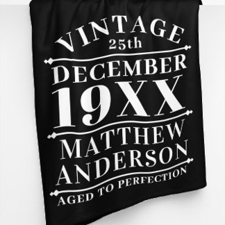 Personalisiertes Vintages Alter bis zur Perfektion Fleecedecke