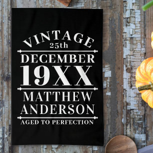 Personalisiertes Vintages Alter bis zur Perfektion Geschirrtuch