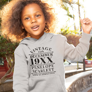 Personalisiertes Vintages Alter bis zur Perfektion Hoodie