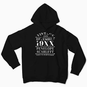 Personalisiertes Vintages Alter bis zur Perfektion Hoodie