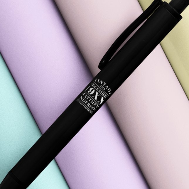 Personalisiertes Vintages Alter bis zur Perfektion Kugelschreiber (Von Creator hochgeladen)