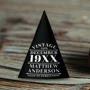 Personalisiertes Vintages Alter bis zur Perfektion Partyhütchen