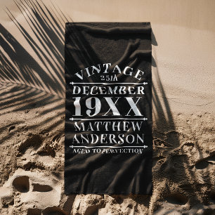 Personalisiertes Vintages Alter bis zur Perfektion Strandtuch