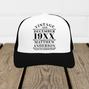 Personalisiertes Vintages Alter bis zur Perfektion Truckerkappe