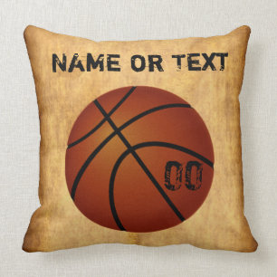 Personalisiertes Vintages Basketballthrow-Kissen Kissen