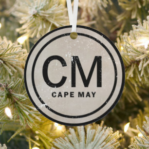 Personalisiertes Vintages Cape May NJ Beach Weihna Ornament Aus Metall