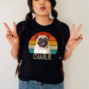 Personalisiertes Vintages Foto für Retro-Heimtiere Tri-Blend Shirt