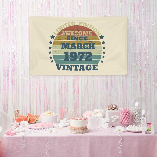Personalisiertes Vintages Geburtstagsgeschenk Banner (Party)