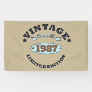 Personalisiertes Vintages Geburtstagsgeschenk Banner