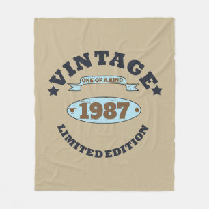 Personalisiertes Vintages Geburtstagsgeschenk Fleecedecke