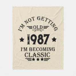 Personalisiertes Vintages Geburtstagsgeschenk Fleecedecke