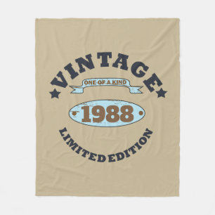 Personalisiertes Vintages Geburtstagsgeschenk Fleecedecke