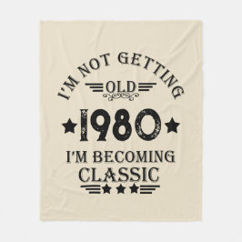 Personalisiertes Vintages Geburtstagsgeschenk Fleecedecke