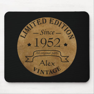 Personalisiertes Vintages Geburtstagsgeschenk Mousepad