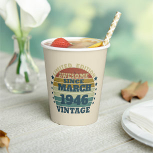 Personalisiertes Vintages Geburtstagsgeschenk Pappbecher