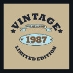 Personalisiertes Vintages Geburtstagsgeschenk Poster<br><div class="desc">Mit diesem Vintagen Retrographiedesign mit phantastischen Typografie-Schriftart-Schriftzeichen können Sie Ihrer Garderobe-Kollektion etwas Originalität hinzufügen. Das ist eine tolle Geschenkidee für Männer, Frauen, Ehemänner, Ehefrau und einen Freund, der dieses einzigartige Kunstwerk Liebe geben wird. Das phantastischste und lustigste Urlaubsgeschenk für Ihr Party zum Geburtstag. Sie werden in dieser einzigartigen Vintagen Abbildung...</div>