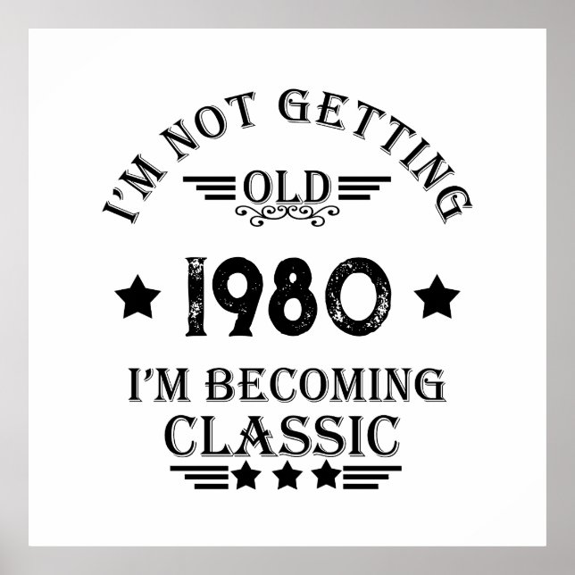 Personalisiertes Vintages Geburtstagsgeschenk Poster (Vorne)