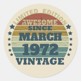 Personalisiertes Vintages Geburtstagsgeschenk Runder Aufkleber