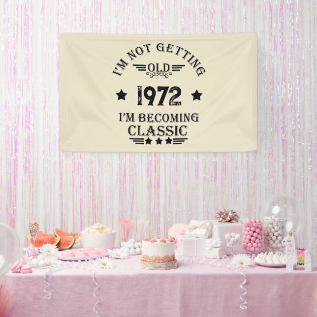 Personalisiertes Vintages Geburtstagsgeschenk schw Banner (Party)