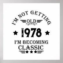 Personalisiertes Vintages Geburtstagsgeschenk schw