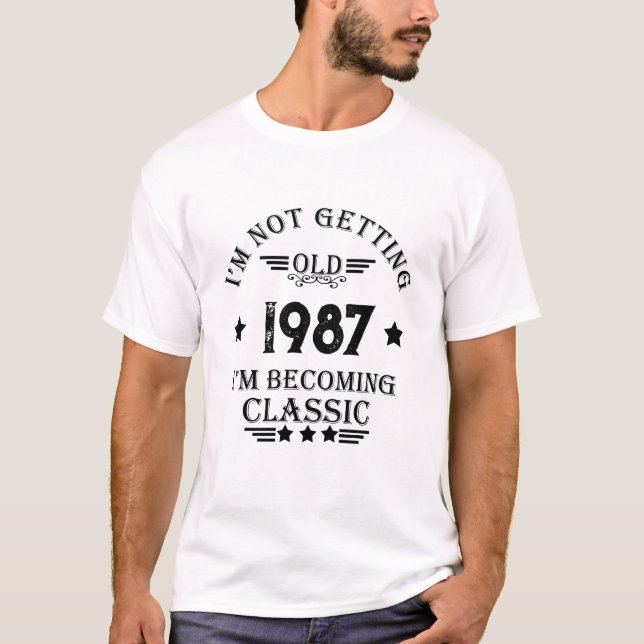 Personalisiertes Vintages Geburtstagsgeschenk T-Shirt (Vorderseite)
