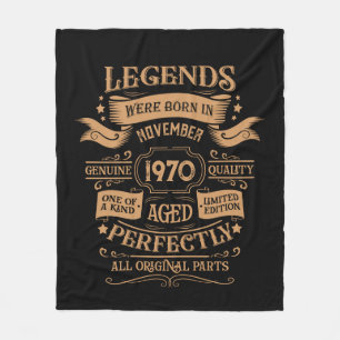 Personalisiertes Vintages Geburtstagskennzeichen Fleecedecke
