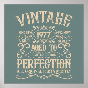 Personalisiertes Vintages Geburtstagskennzeichen Poster