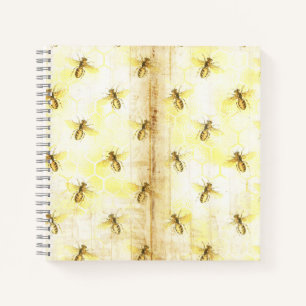 Personalisiertes Vintages HonigbienenNotebook Notizbuch
