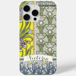 Personalisiertes Vintages Iris-Blumenmuster Case-Mate iPhone Hülle