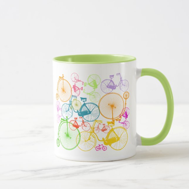 Personalisiertes Vintages Neonmuster Tasse (Rechts)