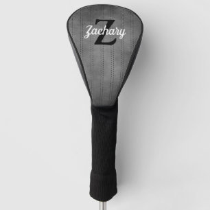 Personalisiertes Vintages Pinstripe Retro Monogram Golf Headcover