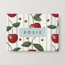 Personalisiertes Vintages Retro-Rotkrebsmuster Button