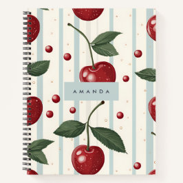 Personalisiertes Vintages Retro-Rotkrebsmuster Notizbuch