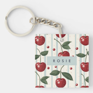 Personalisiertes Vintages Retro-Rotkrebsmuster Schlüsselanhänger