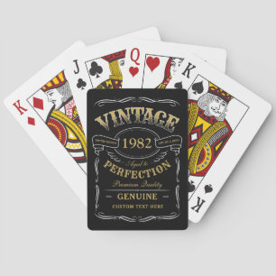 Personalisiertes Vintages Schwarz bis zur Perfekti Spielkarten