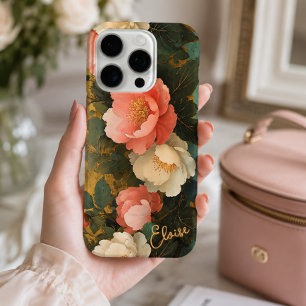 Personalisiertes Vintages Shabby Chic Pastell Pink iPhone 16 Pro Hülle