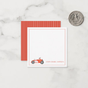 Personalisiertes Vintages Spielzeugauto Mitteilungskarte