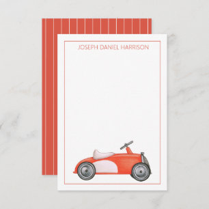 Personalisiertes Vintages Spielzeugauto Mitteilungskarte