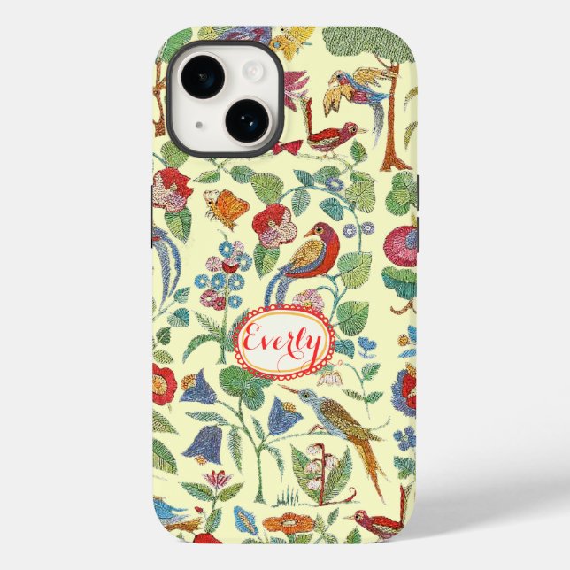 Personalisiertes Vintages Stickmuster-iPhone Case-Mate iPhone Hülle (Rückseite)