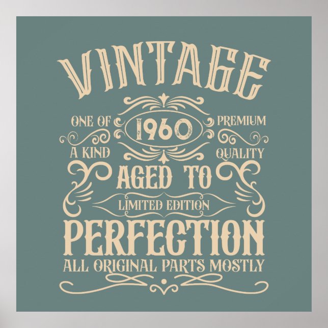 Personalisiertes Vintages Whiskey-Party Poster (Vorne)
